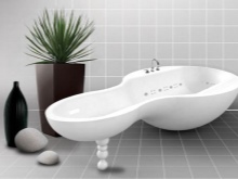 Asymmetric acrylic bathtub
