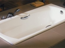 Steel rectangular bathtub