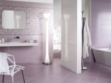 Salle de bains lilas clair