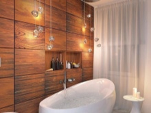 Baignoire dans une salle de bains design