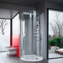 Cabine de douche semi-circulaire