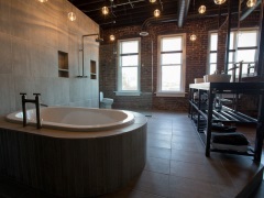 Salle de bains style loft