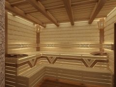 Tout sur le plafond d'un sauna