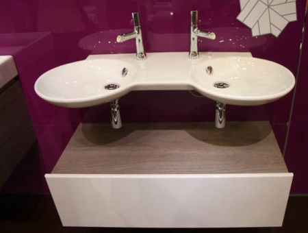 Double lavabo pour petite salle de bains