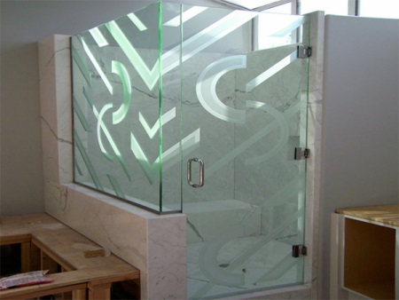 Cabine de douche en verre sans toit