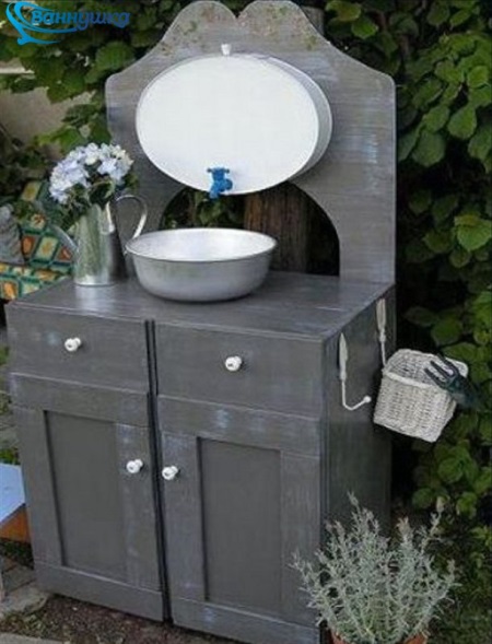 Lavabo chauffant de fortune